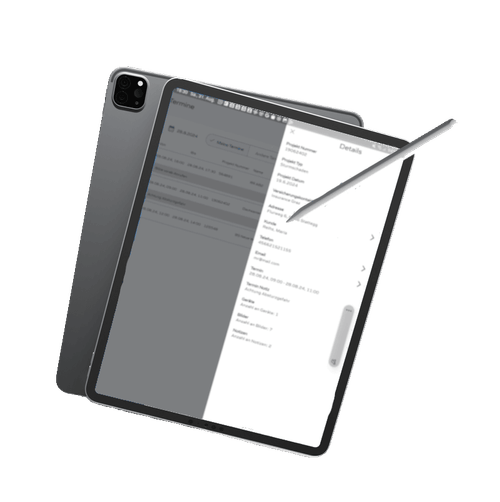 Tablet mit dem AKIS Dashboard