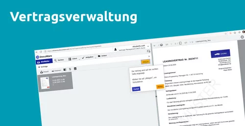 Vertragsverwaltung mit zentralen Workflows